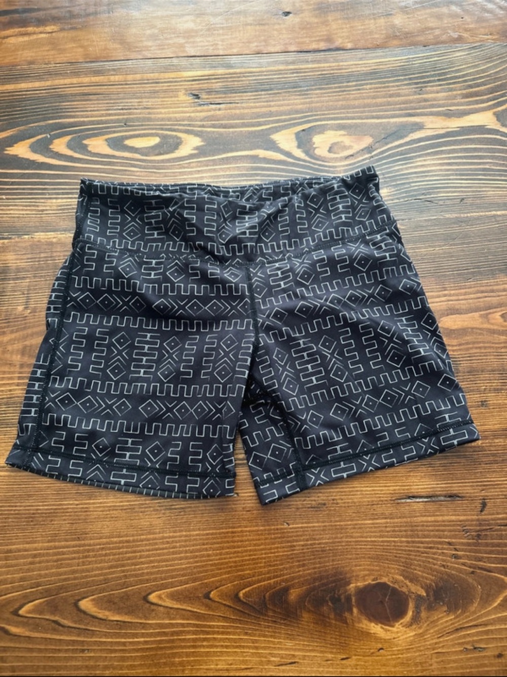 IAB Women’s Black Geometric Athletic Shorts